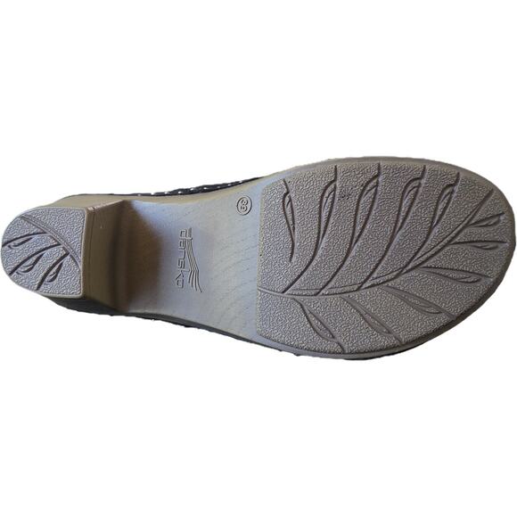 Dansko Black Nubuck Platform Ankle Boots Rivets Boho Hippie 39 - Picture 10 of 12